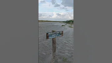 Sand rushing over the Beach on a very windy day.