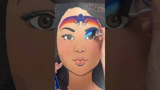 Cute Sea Life Face Paint Tutorial 💙🐙 #facepaint #tutorial #art #artist #makeup #sealife #summer