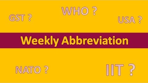Top 20 Weekly Abbreviation | Trio