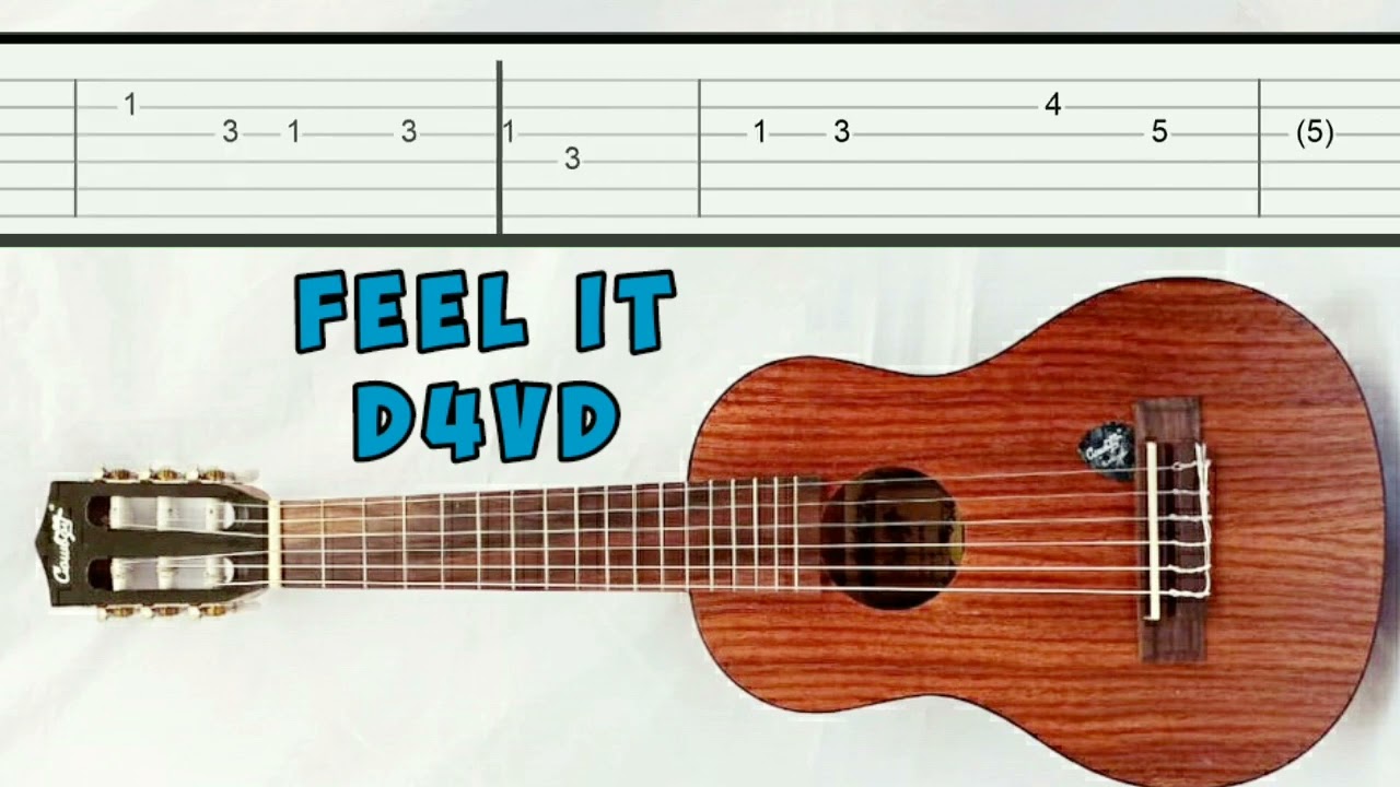 Feel it D4VD slow easy fingerpicking fingerstyle guitar tab tutorial