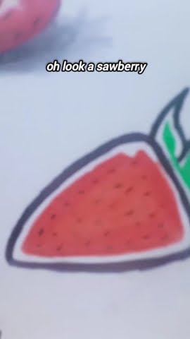 Oh look,a strawberry! trend #art #strawberry #sound #drawing #🍓#shrots