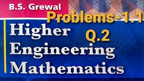PROBLEMS1.1,Q.2|BS GREWAL|HIGHER ENGINEERING MATHEMATICS|ALGEBRA