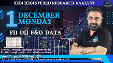 FII DII F&O DATA | Nifty Banknifty Prediction for Tomorrow Monday 1st  December 2025 | Amit Dhamija