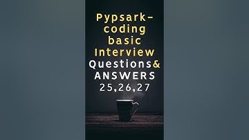 Pyspark coding questions 25,26,27 #dataengineering