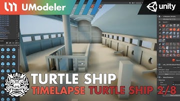 3D Modeling in Unity - Timelapse about modeling the inside of the turtleship  in the TurtleShip 2/8