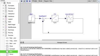 Simulate a feedback control system in OpenModelica