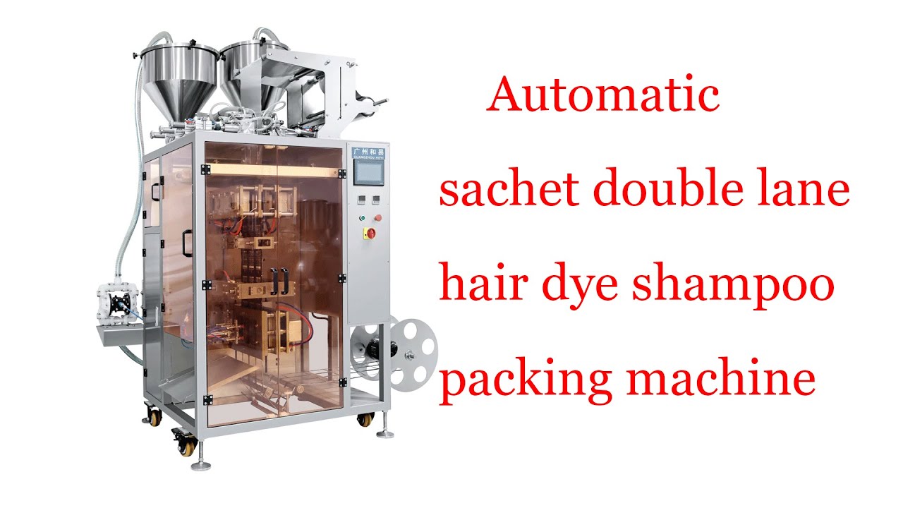 Automatic Sachet Double Lanes Hair Dye Shampoo Packing Machine
