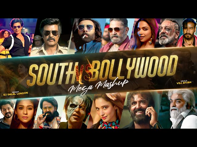 South Vs Bollywood Mega Mashup | VDJ Ayush | DJ Dalal London | South Indian Songs | 2024 New Mashup class=