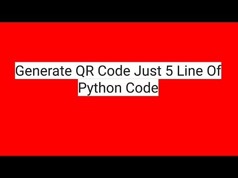 Generate QR Code Just 5 Line Of Python Code