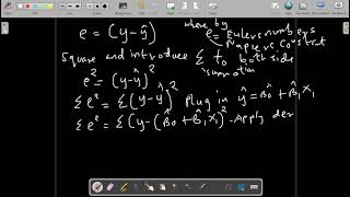 Derivation Of Simple Linear Regression model