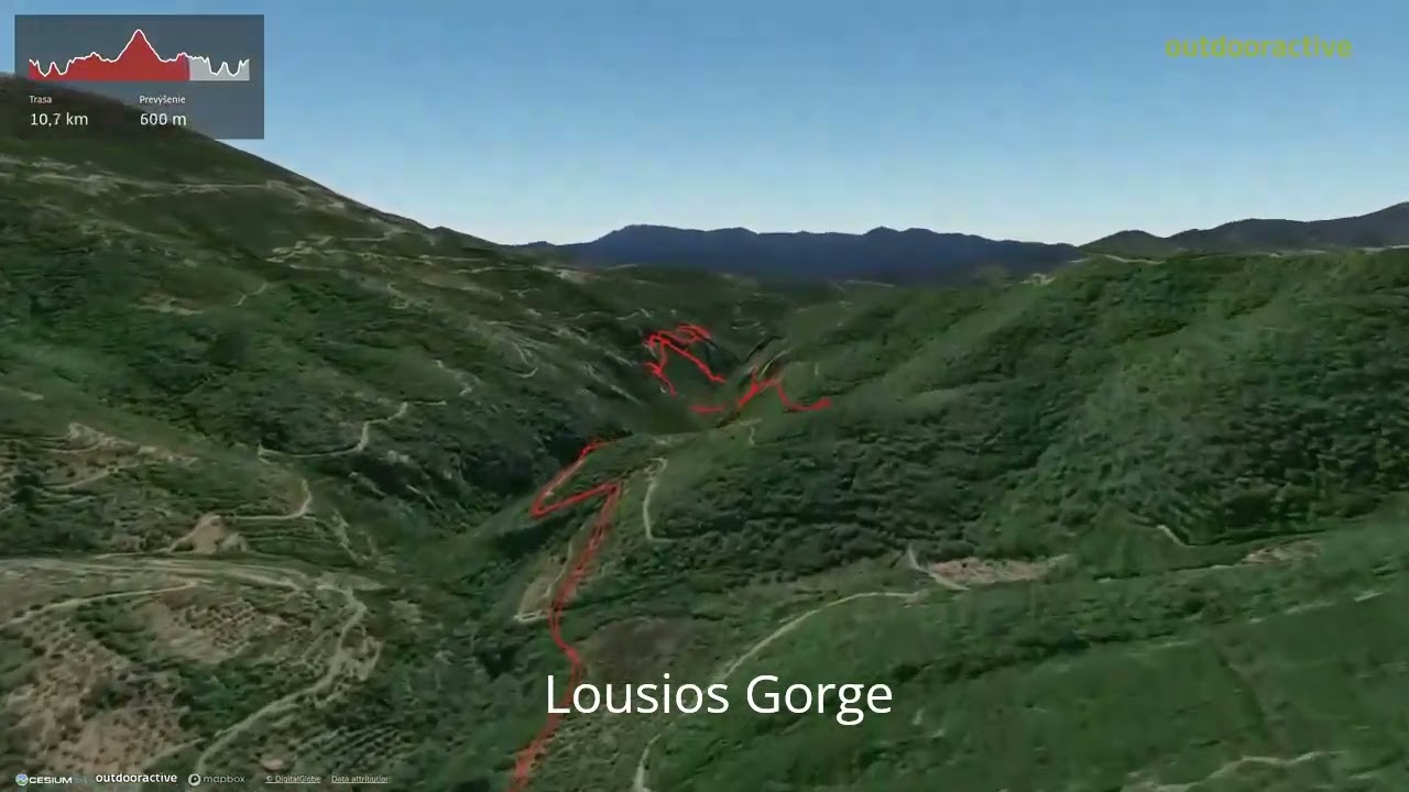Lousios Gorge  ∆ hiking trails ∆ 3d-trail.com/greece/
