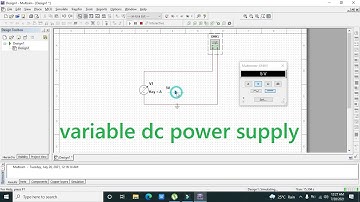 Variable DC voltage source in multisim | how to use dc variable power supply in multisim