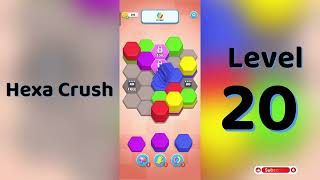 🔥 Hexa Crush Level 20 Walkthrough 🧩 | Solution Guruji 🎮