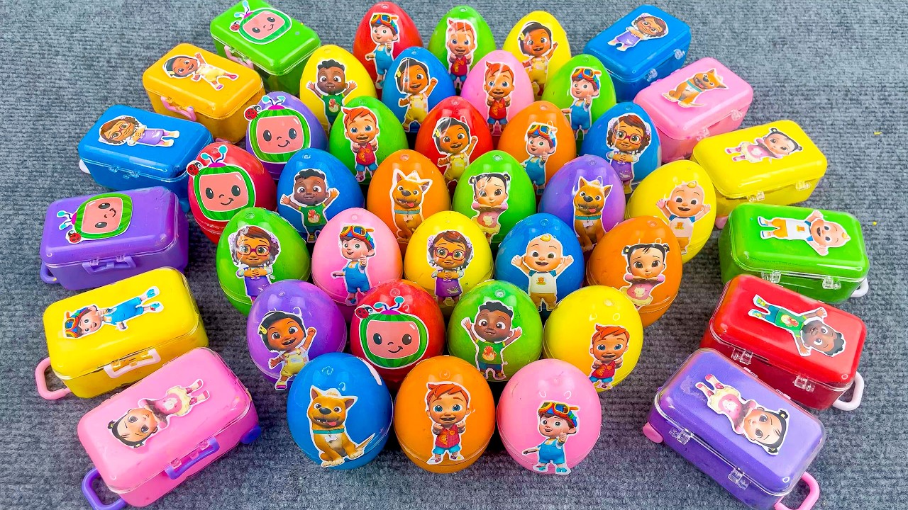 Mixing Cocomelon Slime ASMR! Satisfying Rainbow Super Eggs Slime ❤️ JJ, TomTom, YoYo, CeCe & Friends