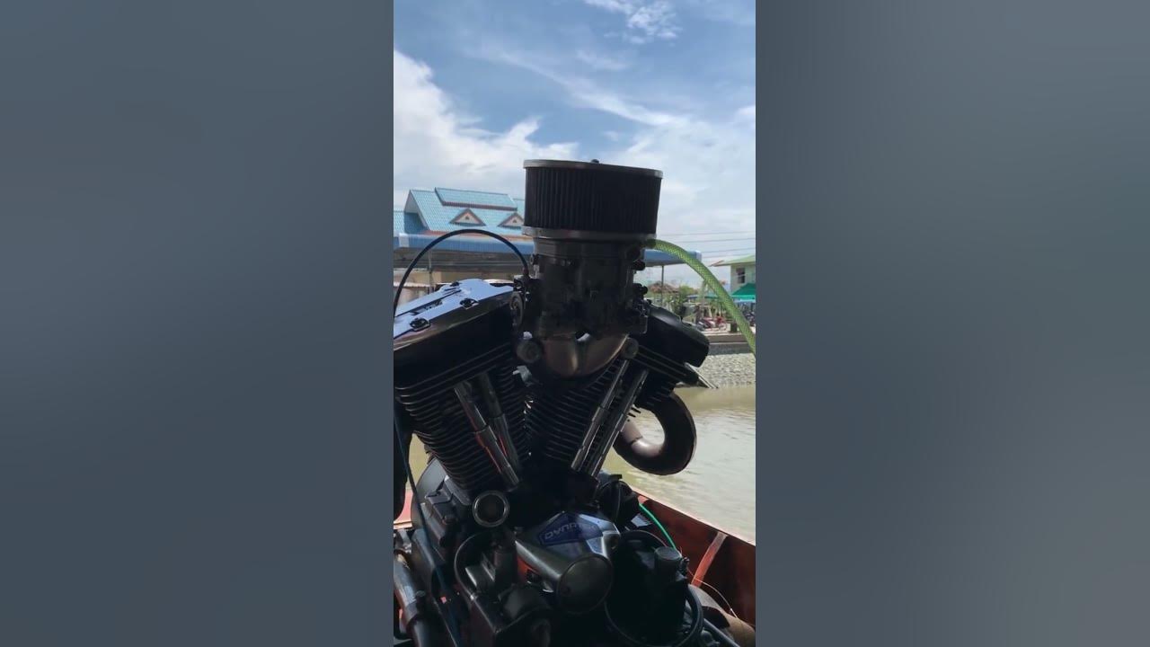 Harley davidson engine thai long-tail boat🔥