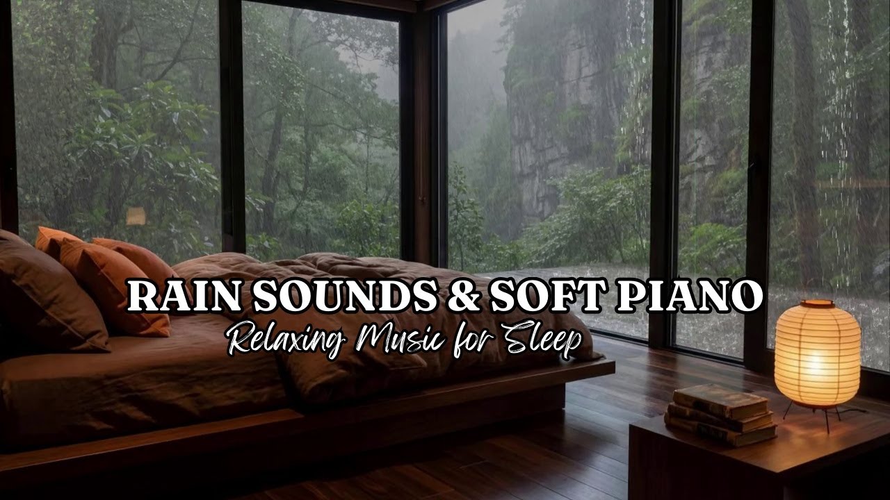 Relaxing Music to Reduce Stress, Anxiety and Depression 🎶 Rain Sounds & Soft Piano for Sleep Better