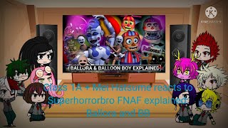Class 1A + Mei Hatsume reacts to Superhorrorbro FNAF animatronic explained: Ballora and BB
