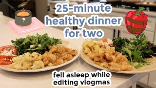 I fell asleep while editing vlogmas but here's what we had for dinner | vlogmas day 16