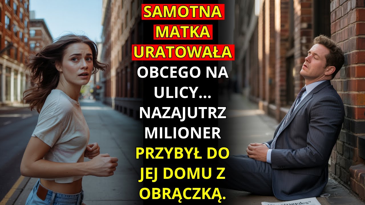 SAMOTNA MATKA URATOWAŁA OBCEGO NA ULICY… NAZAJUTRZ MILIONER PRZYBYŁ DO JEJ DOMU Z OBRĄCZKĄ.