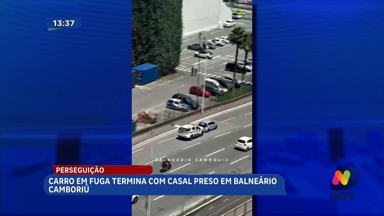 Perseguição policial termina com casal preso em Balneário Camboriú