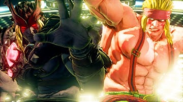 Alex vs Alex (Hardest AI) - Fighter V All Costumes Unlock