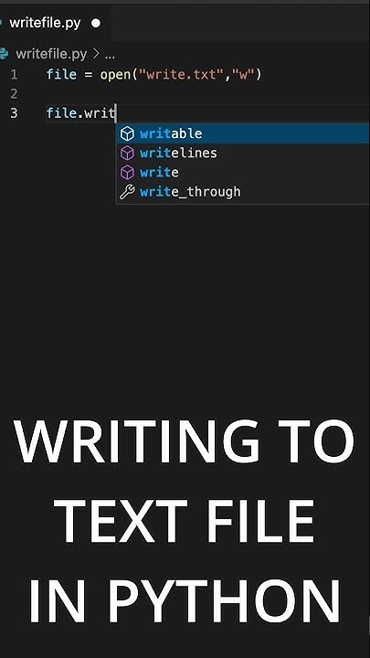 Writing to Text File in Python | Python for Beginners #shorts - YouTube