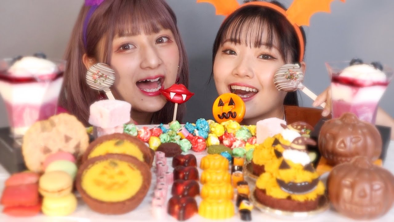 【ASMR】しなこちゃんとハロウィンを食べる🎃👻/【Eating Sounds】Halloween sweets/할로윈 스위트/MUKBANG,먹방