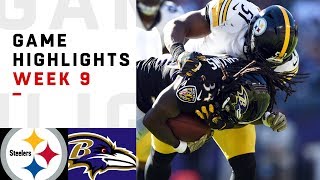 Steelers vs. Ravens Week 9 Highlights | NFL 2018