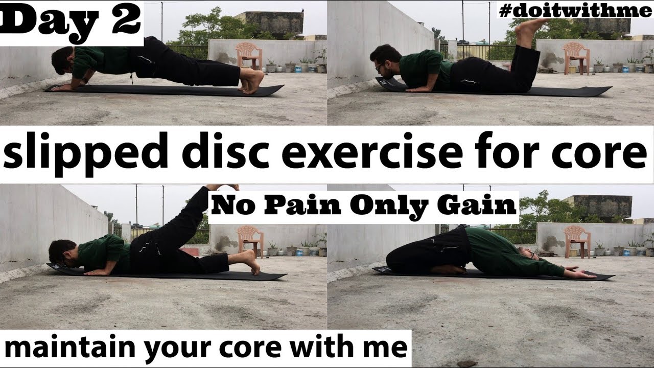 DAY 2 Slipped Disc Core Exercise At Home Indian Boy Weight Loss My