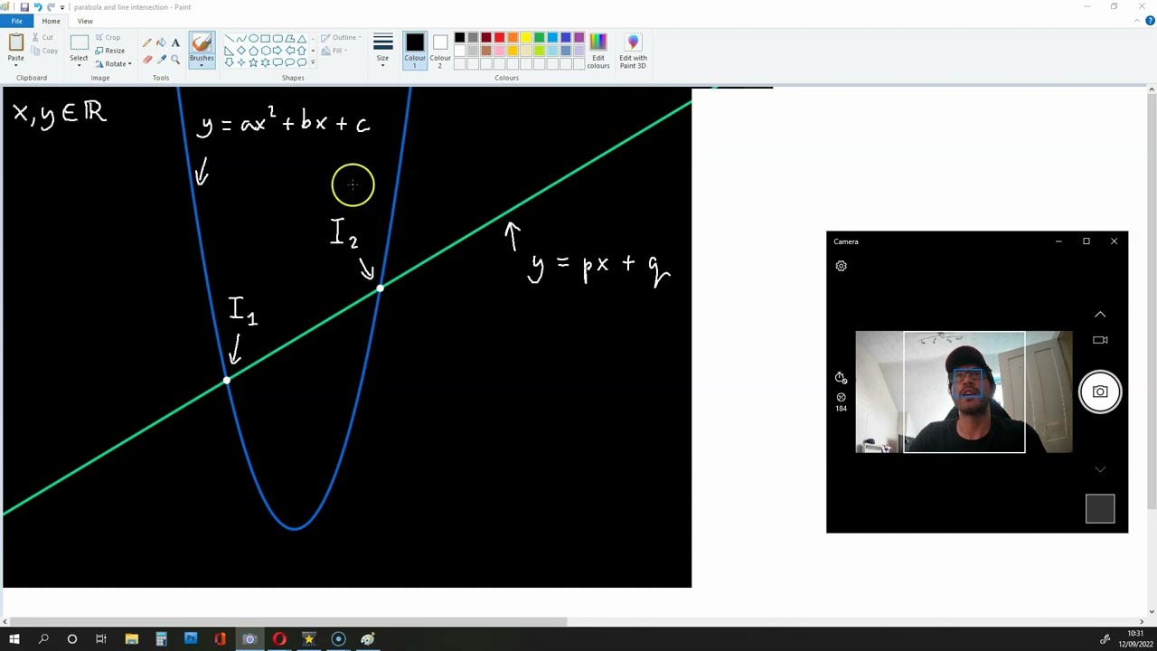How To Find Where A Parabola Y Ax 2 Bx C And Line Y Px Q Intersect Full Explanation Youtube