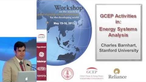 Charles Barnhart: "Energy Systems Analysis" | GCEP-Reliance Industries India Workshop