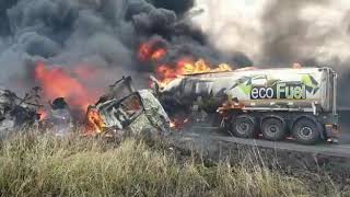 Fuel Truck Accident on the N2 - KZN - All vehicles involved caught fire | SA