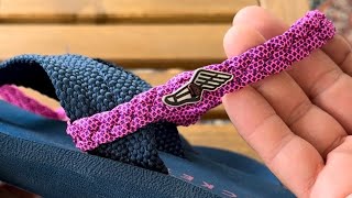 Making flip flop heel straps