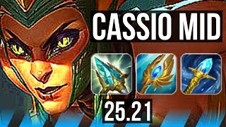 CASSIOPEIA vs YASUO (MID) | 56k DMG, 6 solo kills, 1600+ games, 17/3/10 | KR Master | 25.21