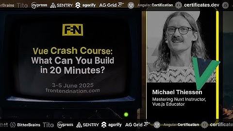 Frontend Nation 2025: Vue Crash Course: What Can You Build in 20 Minutes? by Michael Thiessen