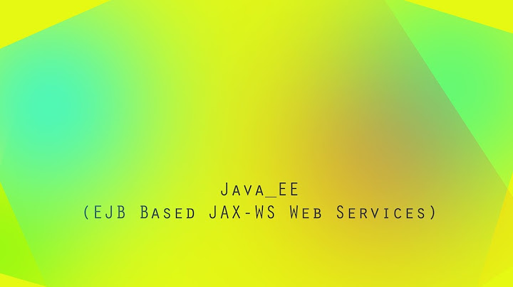 JavaEE - Simple WebService (EJB, JAX-WS)