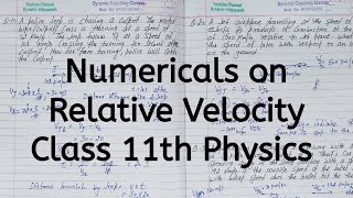 Numericals on Relative Velocity | Chapter 2 | Motion in a Straight line | Class 11 Physics
