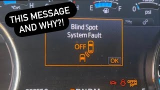 Blind Spot System Fault/Side Object Detection Modules 2020 F250