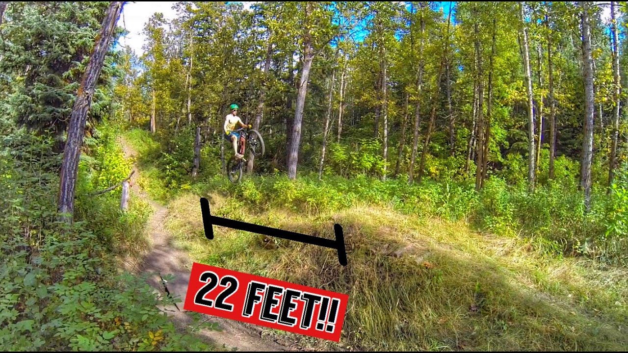 I Hit Edmonton's LONGEST MTB Jump on my SPECIALIZED STATUS!!!  (22 Feet)