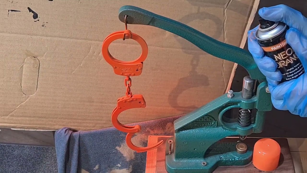 orange handcuffs diy project 1st attempt