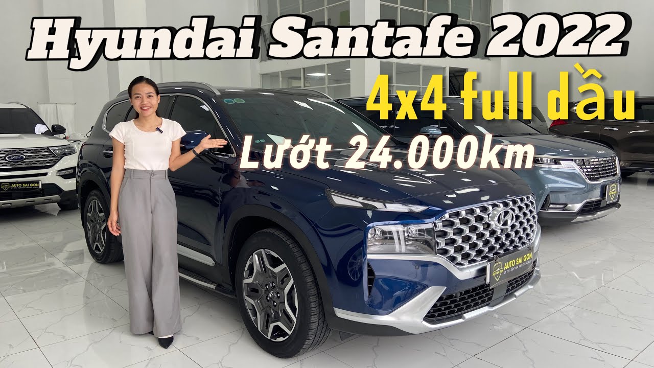 Hyundai Santafe 2022 full dầu 2 cầu lướt 24.000km