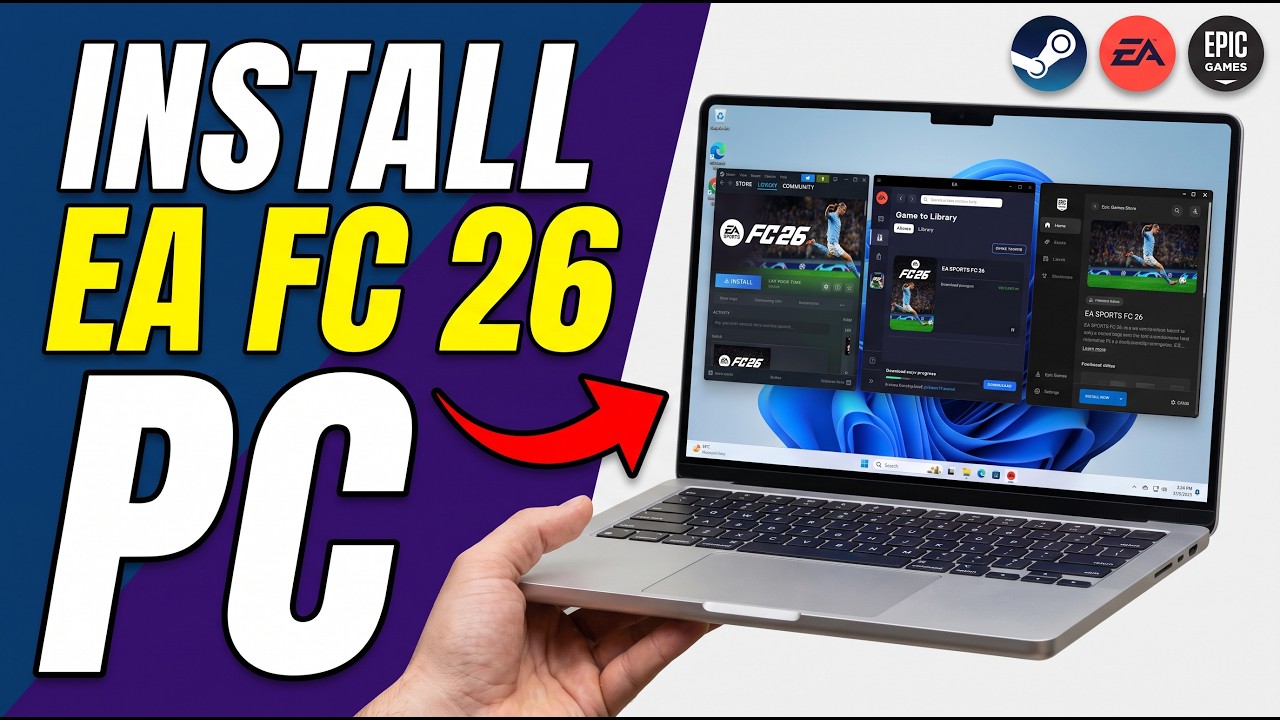 How to Install EA Sports FC 26 on PC (Steam, EA App & Epic Games) - YouTube