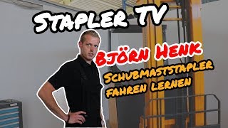 Stapler TV  Gabelstapler fahren lernen  Jungheinrich Schubmaststapler Bedienung  Björn Henk