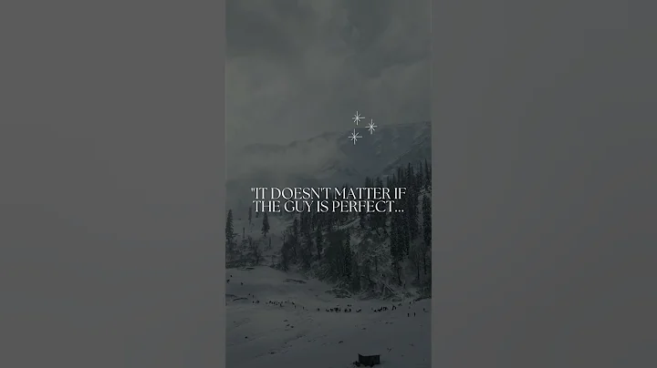 It doesn't matter if the guy is perfect