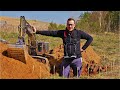 RIESIGER RC Bagger 180kg Caterpillar 390D erster Außeneinsatz / HUGE RC Excavator first time outdoor