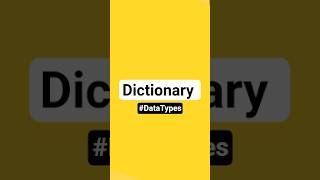 Dictionary in python  (Data Types) #python #coding #challenge