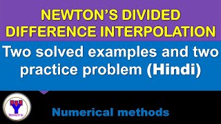 Newton's divided difference interpolation example (Solved problem)