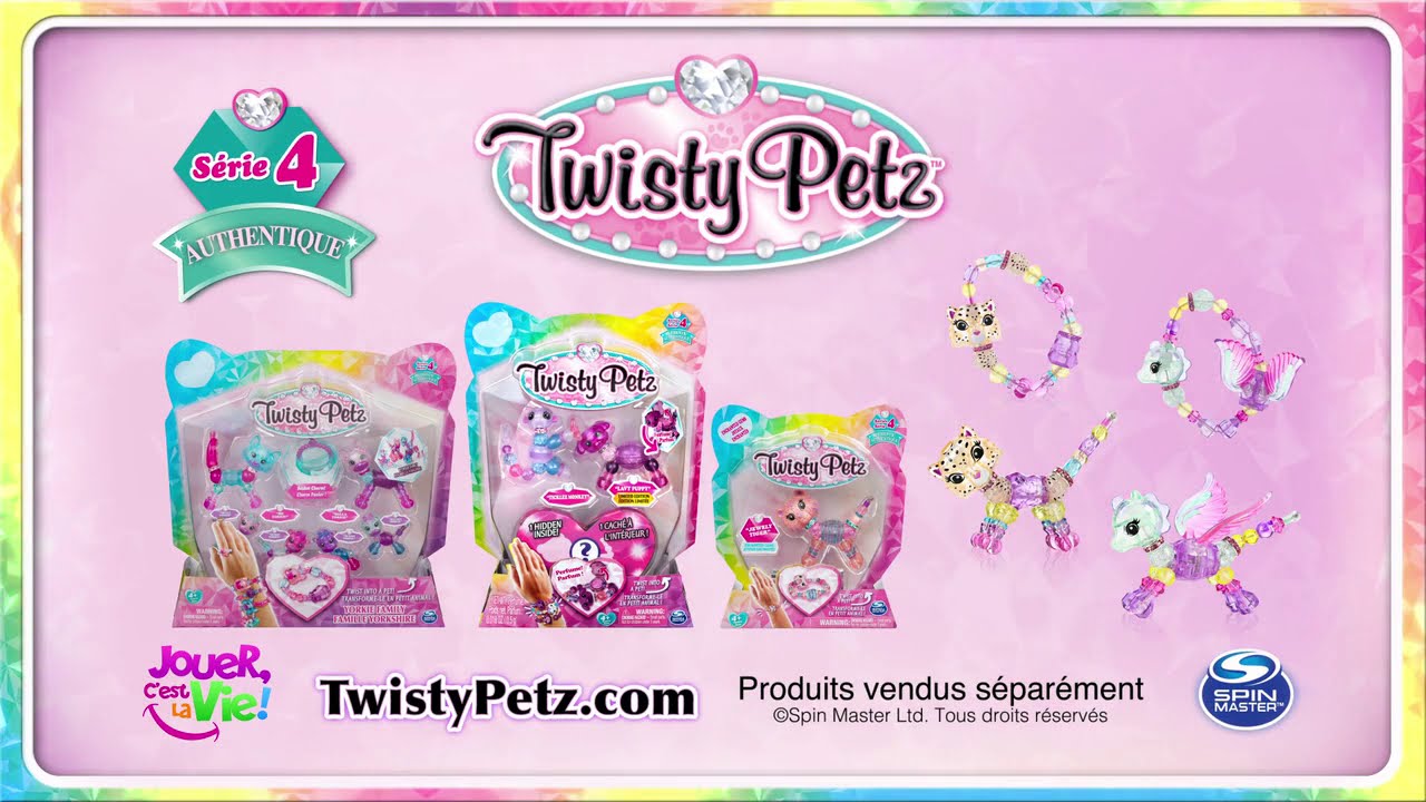 Twisty Petz, Série 3, Coffret Famille Chiot Arc-en-ciel, Coffret De Bracelets A Collectionner