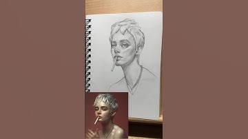 How I draw portrait using the loomis method #artshortvideo #loomismethod #portraitdrawing