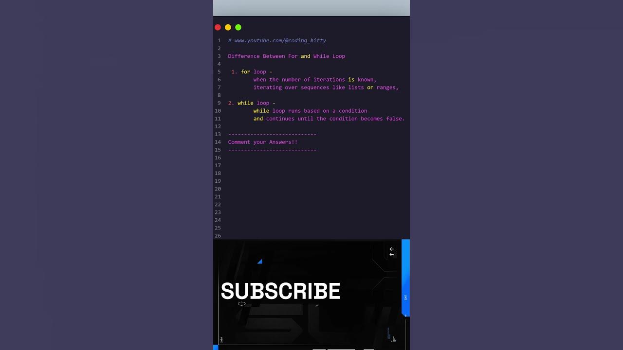 for loop vs while loop in #python #pythontips - YouTube